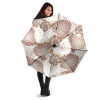 Mocha Mousse Aloha Hawaii Umbrella Monstera Hibiscus Plumeria Seamless Vibes - Polynesian Pride