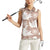 Mocha Mousse Aloha Hawaii Women Sleeveless Polo Shirt Monstera Hibiscus Plumeria Seamless Vibes - Polynesian Pride
