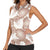 Mocha Mousse Aloha Hawaii Women Sleeveless Polo Shirt Monstera Hibiscus Plumeria Seamless Vibes - Polynesian Pride