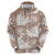 Mocha Mousse Aloha Hawaii Zip Hoodie Monstera Hibiscus Plumeria Seamless Vibes - Polynesian Pride