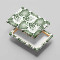 Sage Green Aloha Hawaii Canvas Wall Art Monstera Hibiscus Plumeria Seamless Vibes LT14 - Polynesian Pride