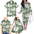 Sage Green Aloha Hawaii Family Matching Off The Shoulder Long Sleeve Dress and Hawaiian Shirt Monstera Hibiscus Plumeria Seamless Vibes - Polynesian Pride