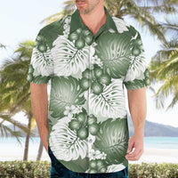 Sage Green Aloha Hawaii Hawaiian Shirt Monstera Hibiscus Plumeria Seamless Vibes - Polynesian Pride