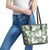 Sage Green Aloha Hawaii Leather Tote Bag Monstera Hibiscus Plumeria Seamless Vibes - Polynesian Pride