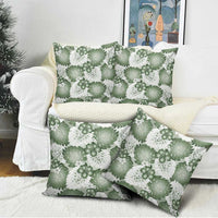 Sage Green Aloha Hawaii Pillow Cover Monstera Hibiscus Plumeria Seamless Vibes - Polynesian Pride