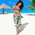 Sage Green Aloha Hawaii Sarong Monstera Hibiscus Plumeria Seamless Vibes - Polynesian Pride