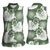 Sage Green Aloha Hawaii Women Sleeveless Polo Shirt Monstera Hibiscus Plumeria Seamless Vibes - Polynesian Pride