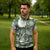 Sage Green Aloha Hawaii Zipper Polo Shirt Monstera Hibiscus Plumeria Seamless Vibes - Polynesian Pride