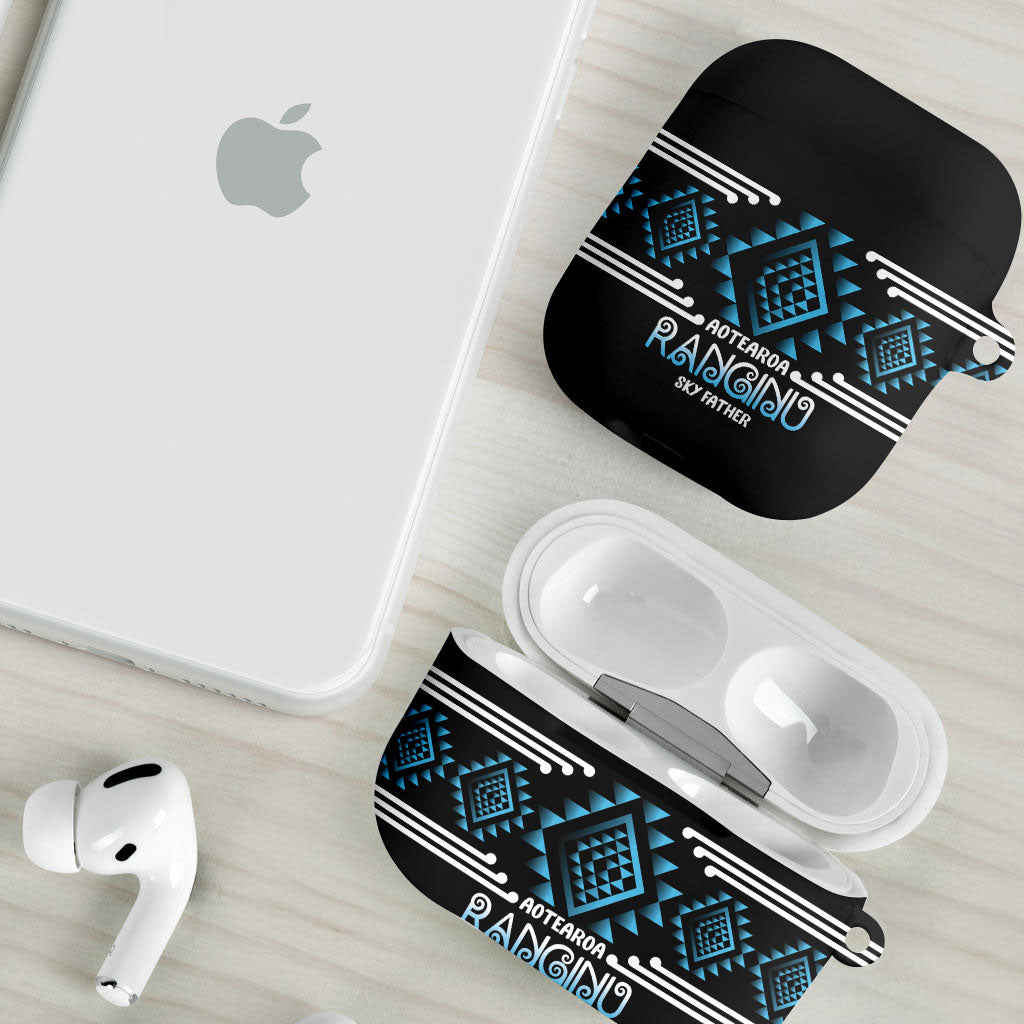 Aotearoa Atua Ranginui AirPods Case Maori Sky Father Taniko Motifs