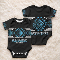 Aotearoa Atua Ranginui Personalised Baby Onesie Maori Sky Father Taniko Motifs