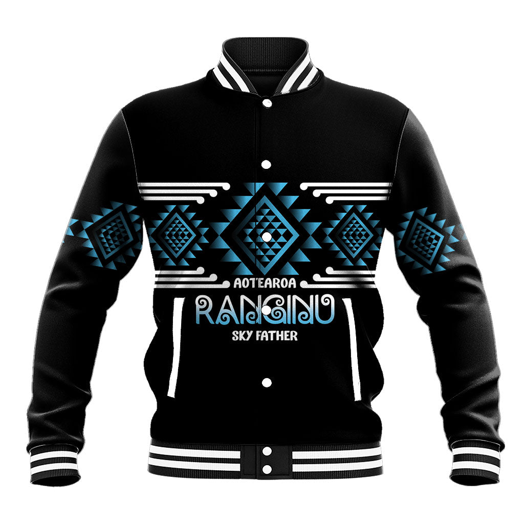Aotearoa Atua Ranginui Personalised Baseball Jacket Maori Sky Father Taniko Motifs
