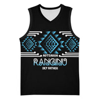 Aotearoa Atua Ranginui Personalised Basketball Jersey Maori Sky Father Taniko Motifs