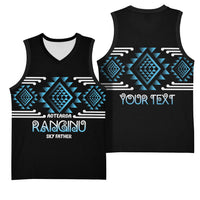 Aotearoa Atua Ranginui Personalised Basketball Jersey Maori Sky Father Taniko Motifs