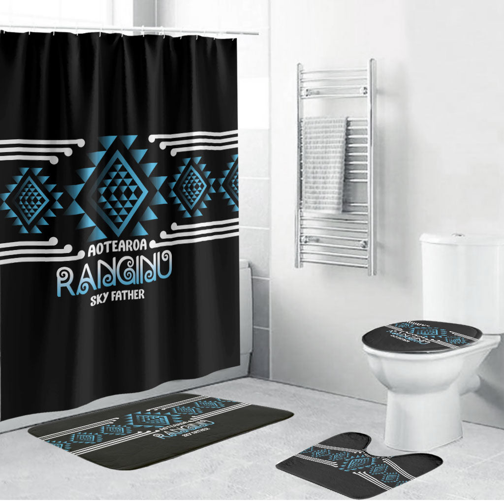 Aotearoa Atua Ranginui Bathroom Set Maori Sky Father Taniko Motifs
