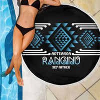 Aotearoa Atua Ranginui Beach Blanket Maori Sky Father Taniko Motifs