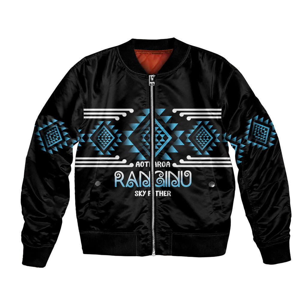 Aotearoa Atua Ranginui Personalised Bomber Jacket Maori Sky Father Taniko Motifs