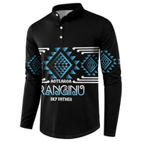 Aotearoa Atua Ranginui Personalised Button Sweatshirt Maori Sky Father Taniko Motifs