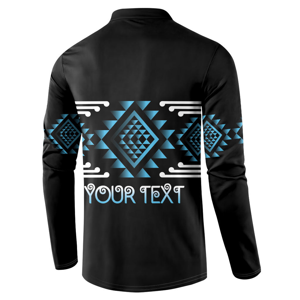 Aotearoa Atua Ranginui Personalised Button Sweatshirt Maori Sky Father Taniko Motifs