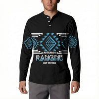 Aotearoa Atua Ranginui Personalised Button Sweatshirt Maori Sky Father Taniko Motifs
