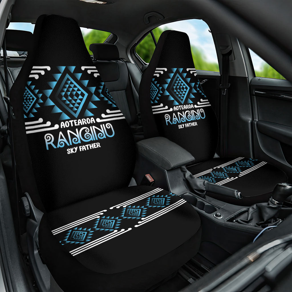 Aotearoa Atua Ranginui Car Seat Cover Maori Sky Father Taniko Motifs