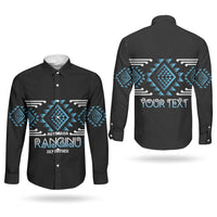 Aotearoa Atua Ranginui Personalised Couples Matching Summer Maxi Dress and Long Sleeve Button Shirt Maori Sky Father Taniko Motifs