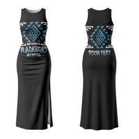 Aotearoa Atua Ranginui Personalised Couples Matching Tank Maxi Dress and Long Sleeve Button Shirt Maori Sky Father Taniko Motifs