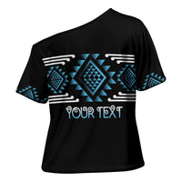 Aotearoa Atua Ranginui Personalised Cross Shoulder Shirt Maori Sky Father Taniko Motifs