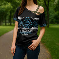 Aotearoa Atua Ranginui Personalised Cross Shoulder Shirt Maori Sky Father Taniko Motifs