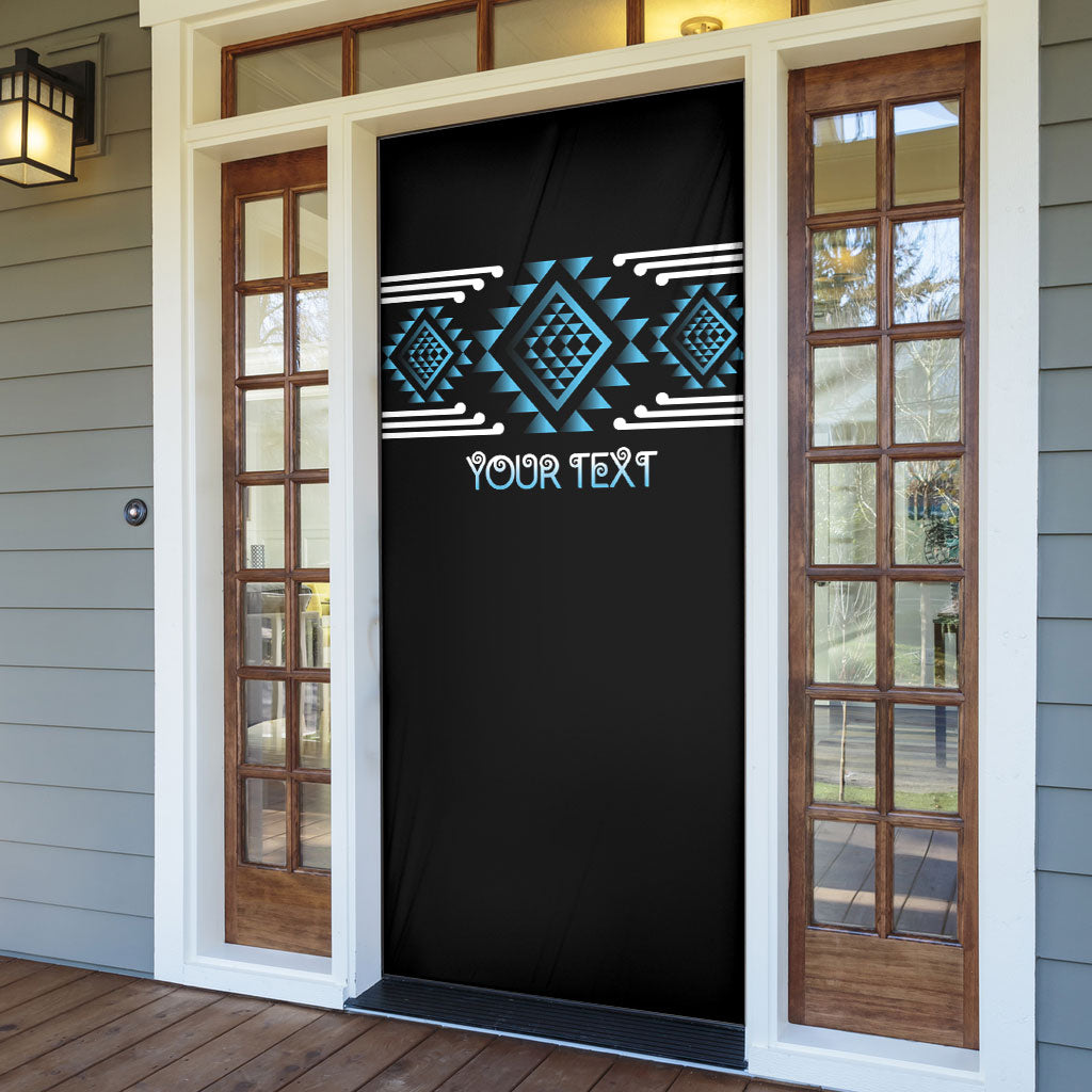 Aotearoa Atua Ranginui Personalised Door Cover Maori Sky Father Taniko Motifs