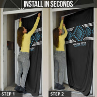 Aotearoa Atua Ranginui Personalised Door Cover Maori Sky Father Taniko Motifs