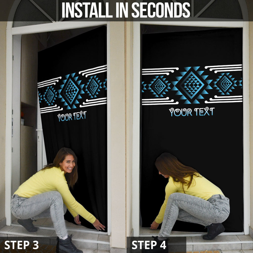 Aotearoa Atua Ranginui Personalised Door Cover Maori Sky Father Taniko Motifs