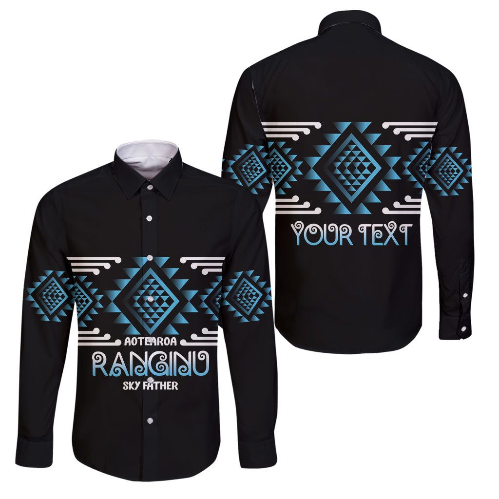 Aotearoa Atua Ranginui Personalised Family Matching Off Shoulder Maxi Dress and Hawaiian Shirt Maori Sky Father Taniko Motifs