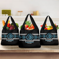 Aotearoa Atua Ranginui Grocery Bag Maori Sky Father Taniko Motifs