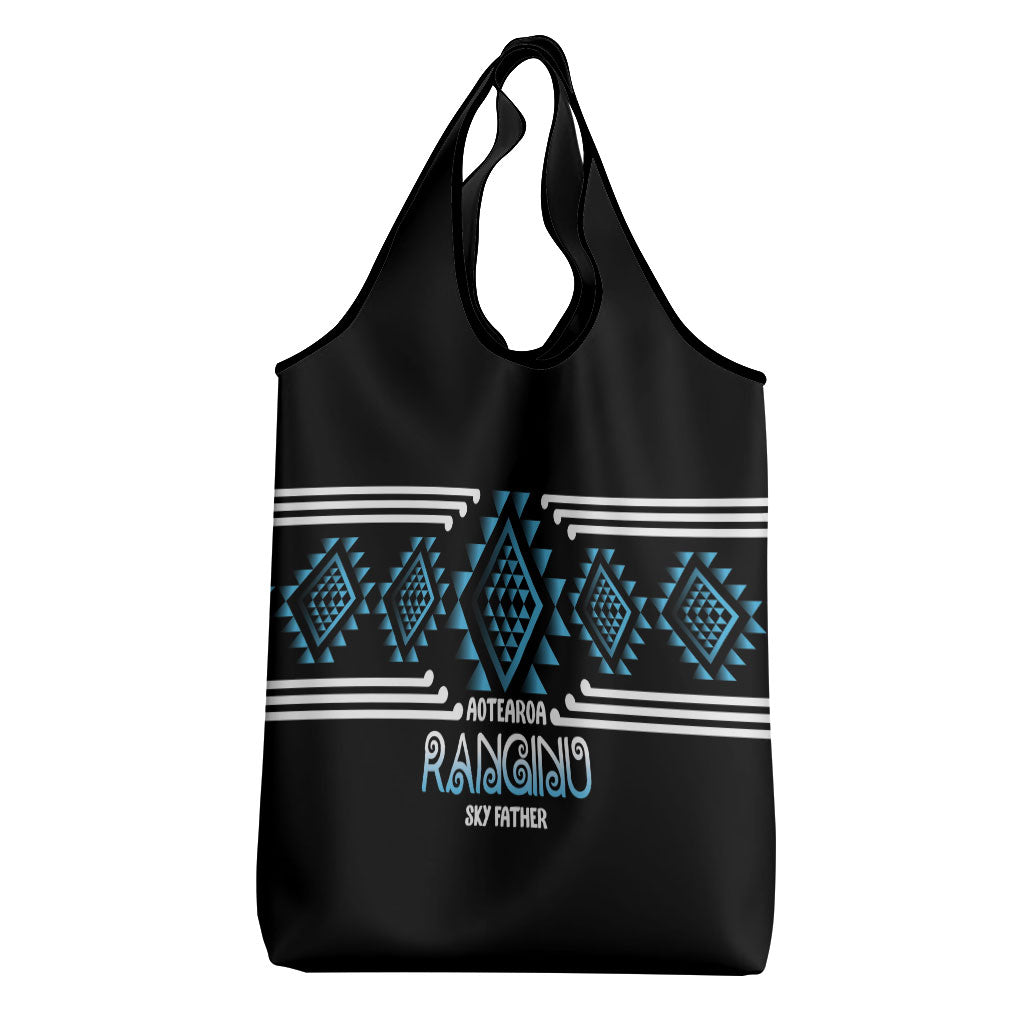 Aotearoa Atua Ranginui Grocery Bag Maori Sky Father Taniko Motifs
