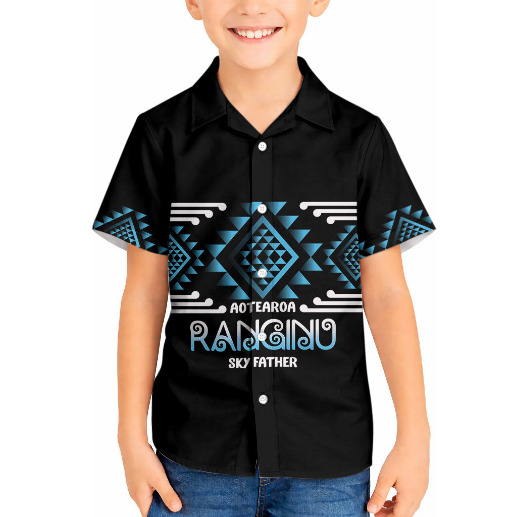 Aotearoa Atua Ranginui Personalised Hawaiian Shirt Maori Sky Father Taniko Motifs