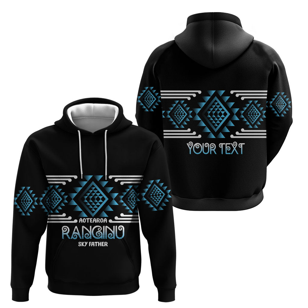 Aotearoa Atua Ranginui Personalised Hoodie Maori Sky Father Taniko Motifs
