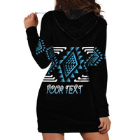 Aotearoa Atua Ranginui Personalised Hoodie Dress Maori Sky Father Taniko Motifs