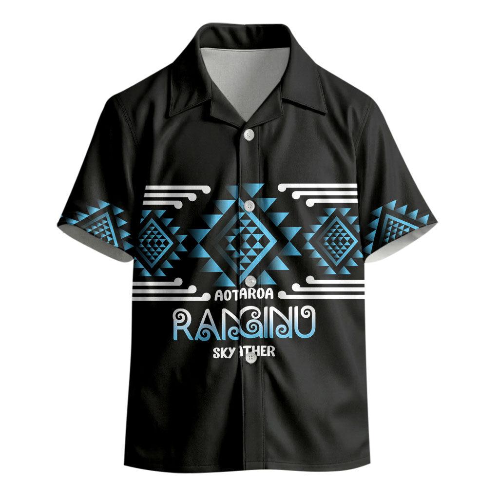 Aotearoa Atua Ranginui Personalised Kid Hawaiian Shirt Maori Sky Father Taniko Motifs