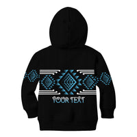 Aotearoa Atua Ranginui Personalised Kid Hoodie Maori Sky Father Taniko Motifs