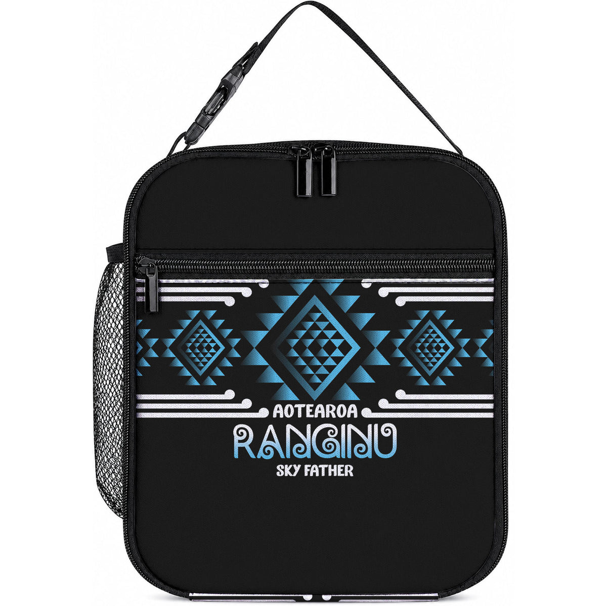 Aotearoa Atua Ranginui Lunch Bag Maori Sky Father Taniko Motifs