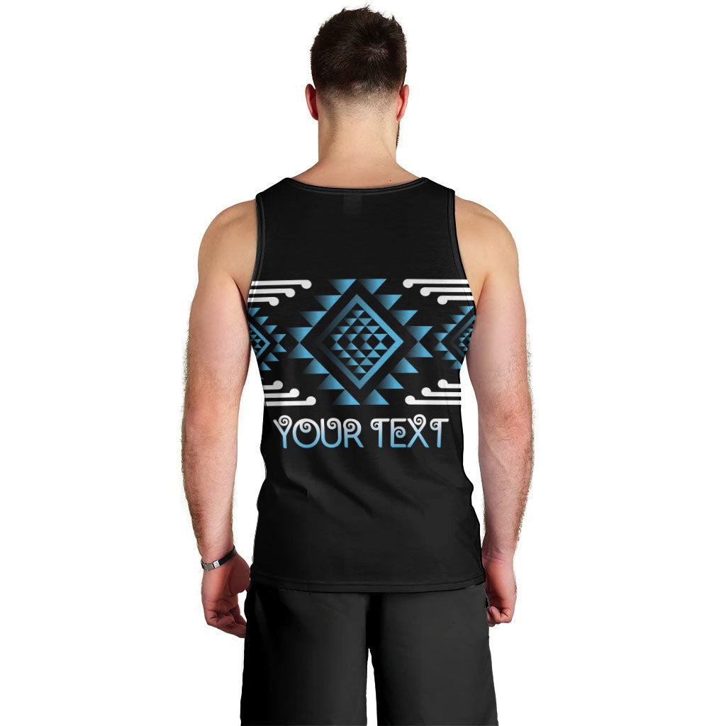 Aotearoa Atua Ranginui Personalised Men Tank Top Maori Sky Father Taniko Motifs