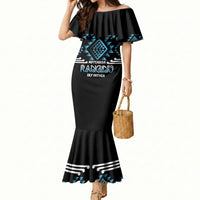 Aotearoa Atua Ranginui Personalised Mermaid Dress Maori Sky Father Taniko Motifs