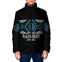 Aotearoa Atua Ranginui Personalised Padded Jacket Maori Sky Father Taniko Motifs