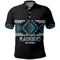 Aotearoa Atua Ranginui Personalised Polo Shirt Maori Sky Father Taniko Motifs
