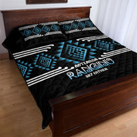 Aotearoa Atua Ranginui Quilt Bed Set Maori Sky Father Taniko Motifs