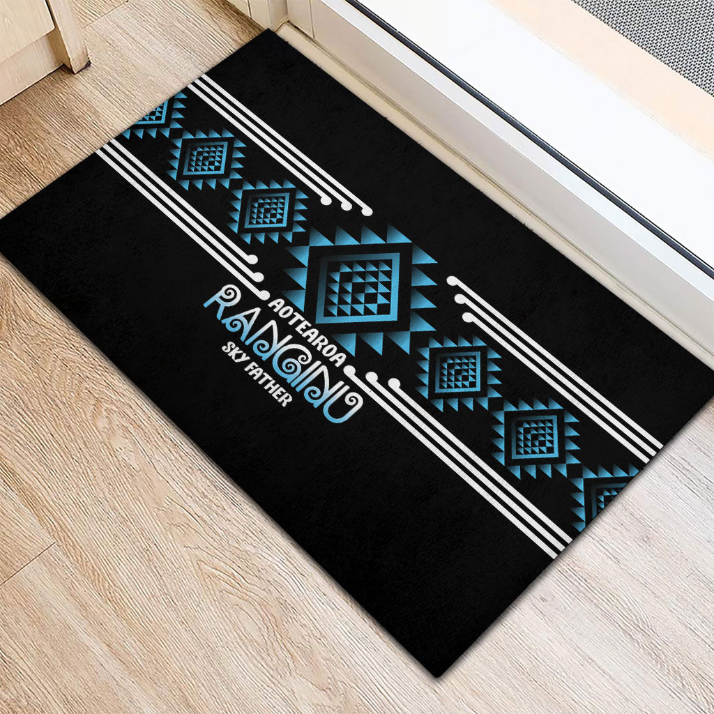 Aotearoa Atua Ranginui Rubber Doormat Maori Sky Father Taniko Motifs