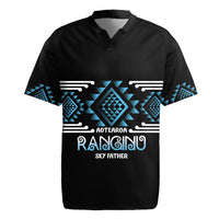 Aotearoa Atua Ranginui Personalised Rugby Jersey Maori Sky Father Taniko Motifs