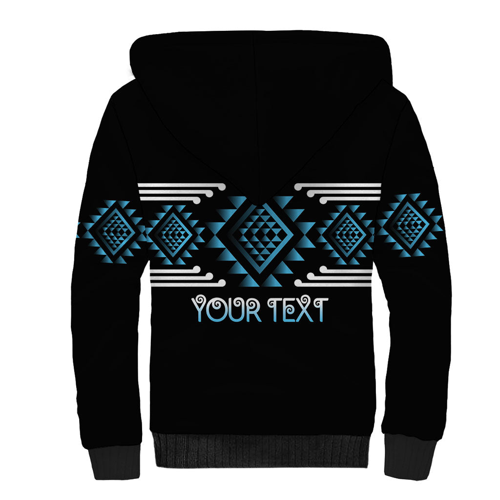 Aotearoa Atua Ranginui Personalised Sherpa Hoodie Maori Sky Father Taniko Motifs