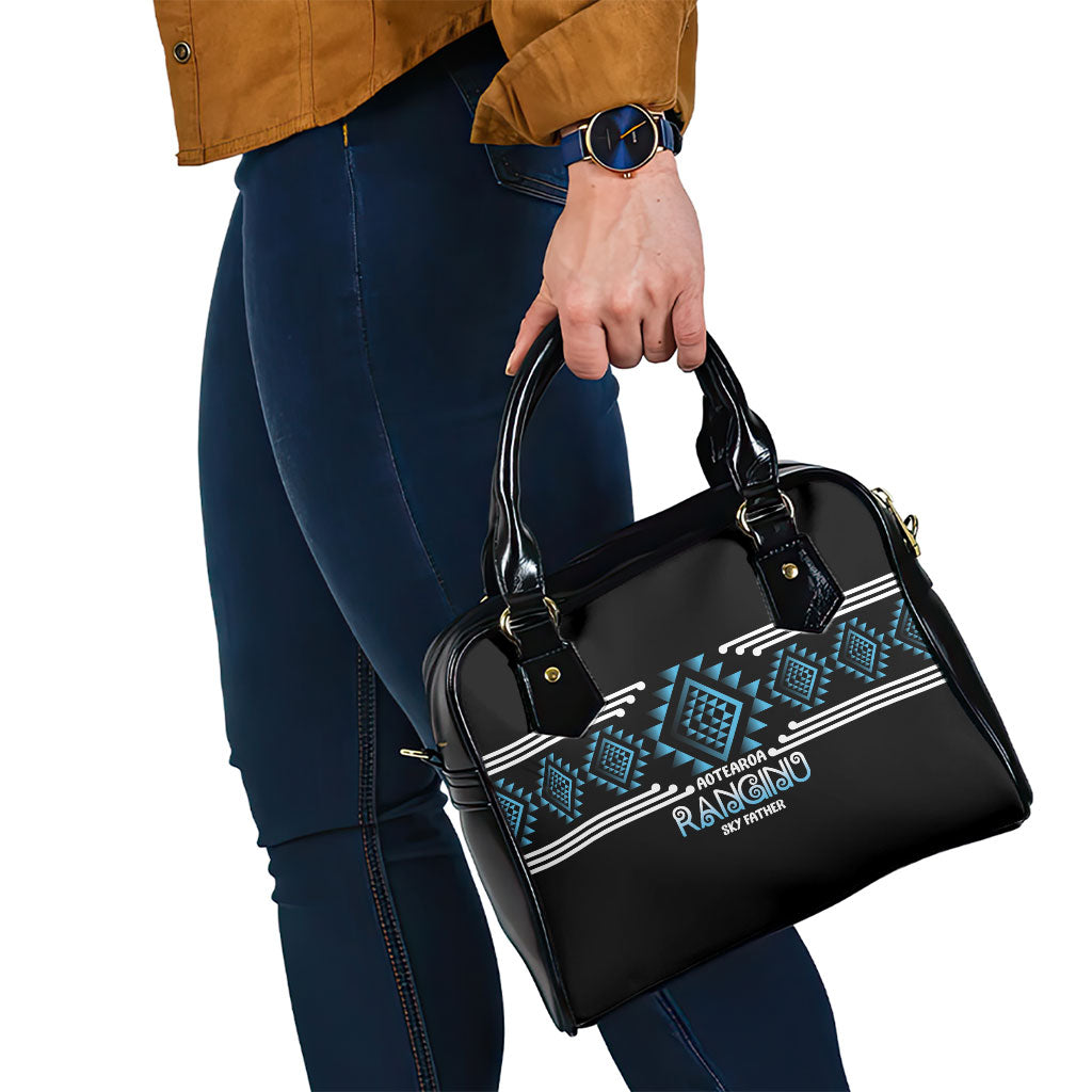 Aotearoa Atua Ranginui Shoulder Handbag Maori Sky Father Taniko Motifs