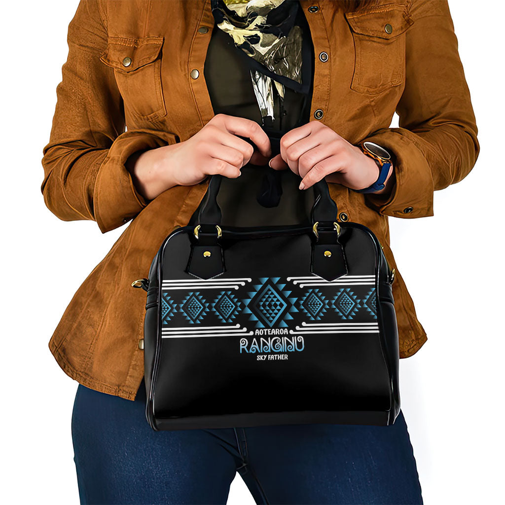 Aotearoa Atua Ranginui Shoulder Handbag Maori Sky Father Taniko Motifs